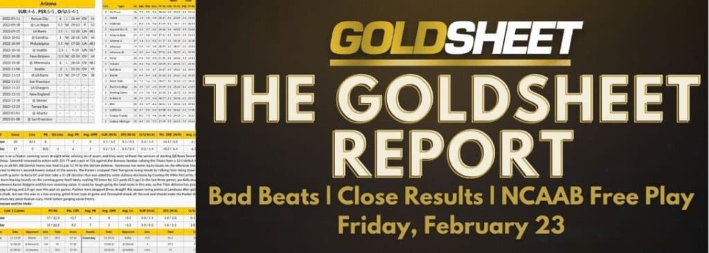 GoldSheet Report for Friday, February 23