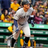 Aaron Judge preps to hit home run prop picks on April 11, 2025