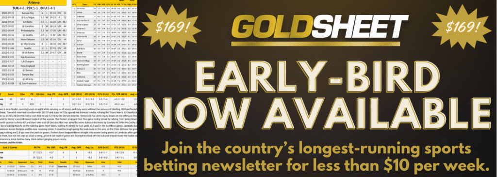 Football GoldSheet Early-Bird Special