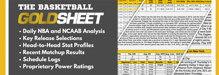 GoldSheet NBA Betting Report | Wed Oct 22